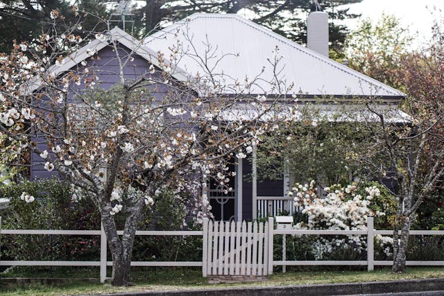 a house in springtime