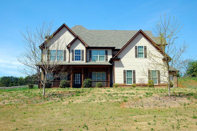 a large home on a rural lot
