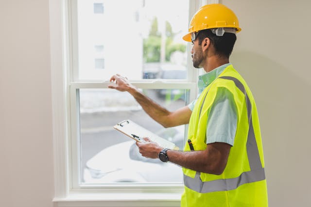 A person doing an inspection